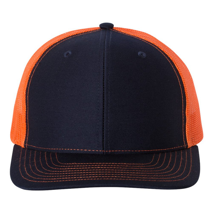 Richardson Snapback Trucker Cap - Navy/Orange