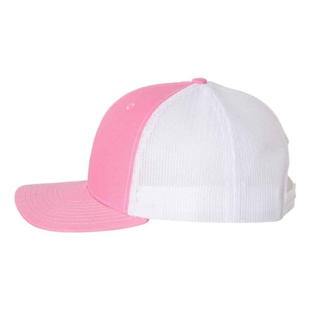 Richardson Snapback Trucker Cap - Hot Pinl/White