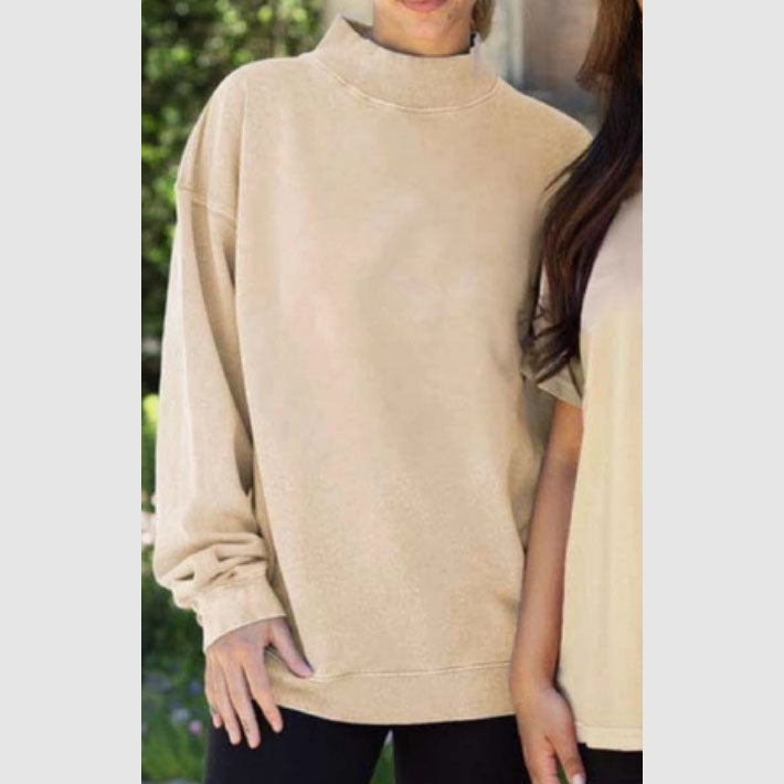 chicka-d Nantucket Mock-Neck - Sand