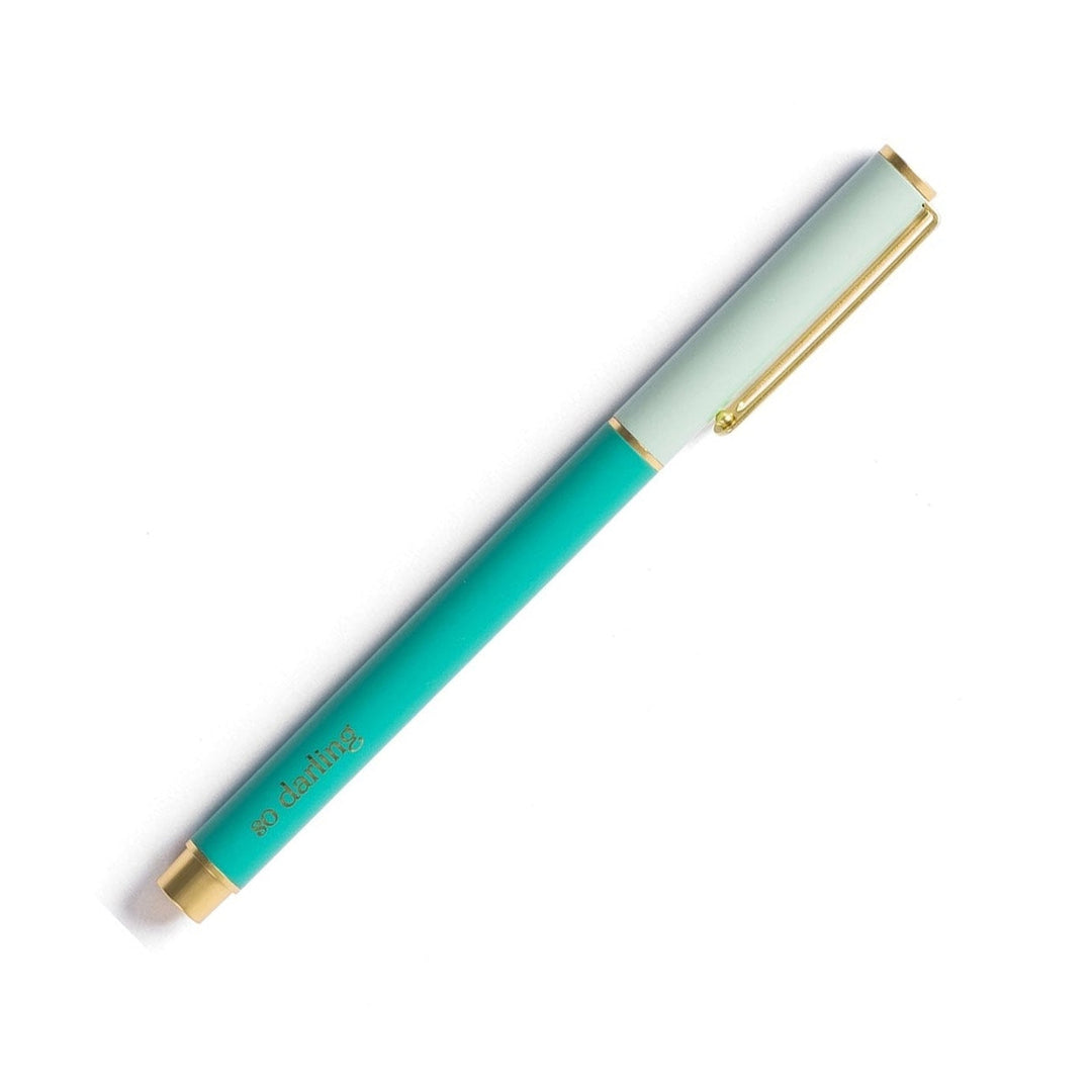 Mary Square Snap Cap Pen Colorblock Teal