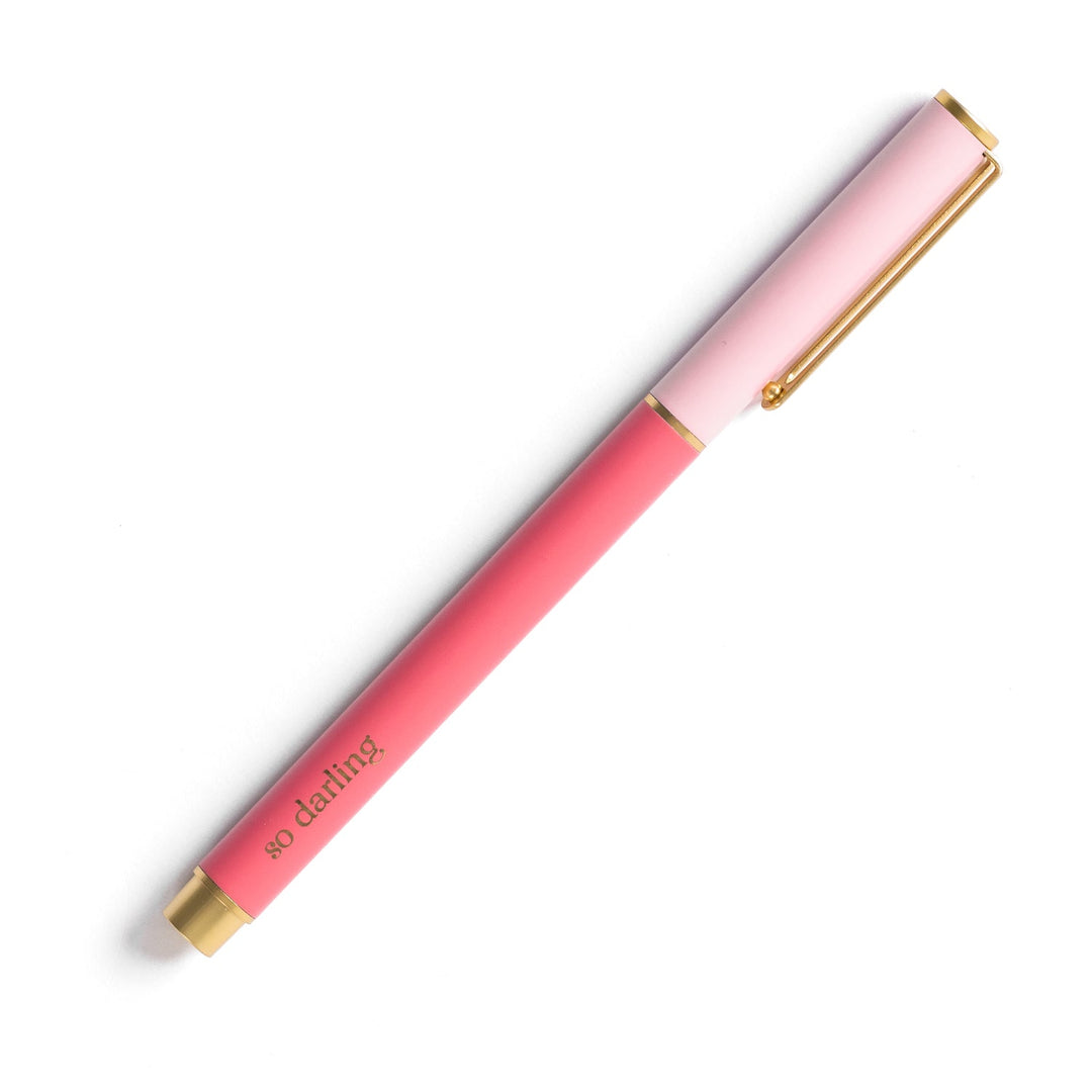Mary Square Snap Cap Pen Colorblock Pink