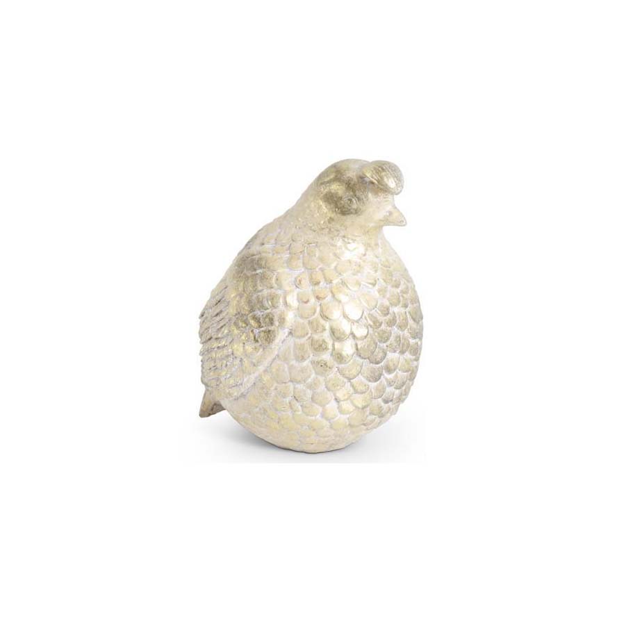 K & K Interiors Gold Resin Partridge - Large