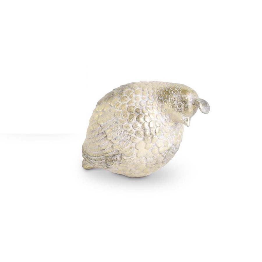 K & K Interiors Gold Resin Partridge - Small