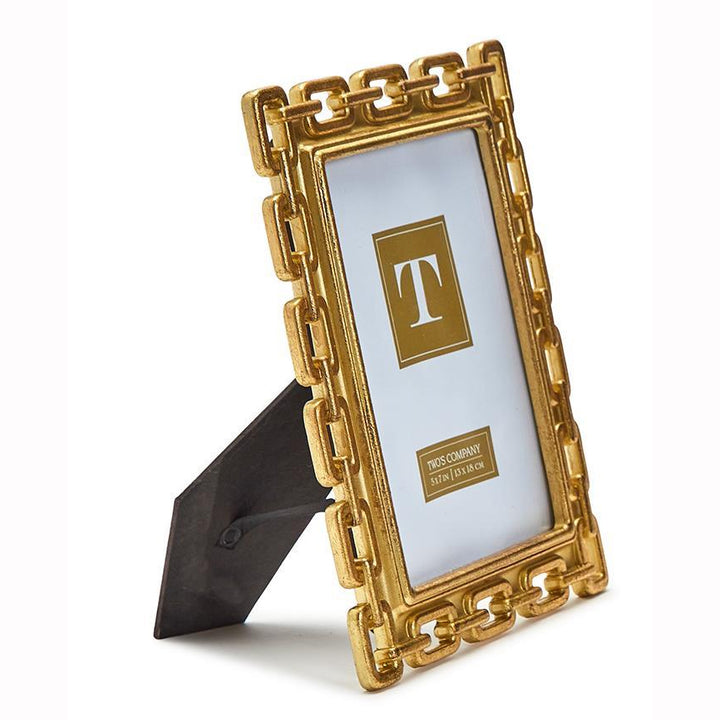 Two's Company Gold Chain Photo Frame - 5" x 7"