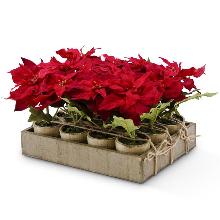 K & K Interiors Potted Red Poinsettia