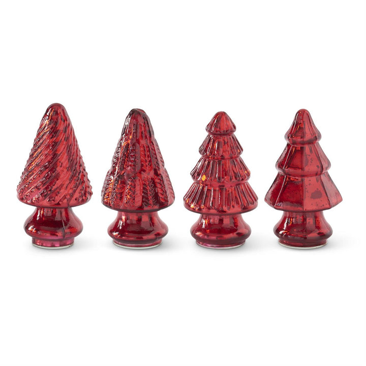 K & K Interiors Mini Antique Red Mercury Glass Christmas Tree - Style 2