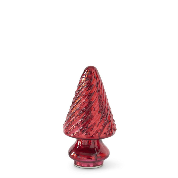 K & K Interiors Mini Antique Red Mercury Glass Christmas Tree - Style 1