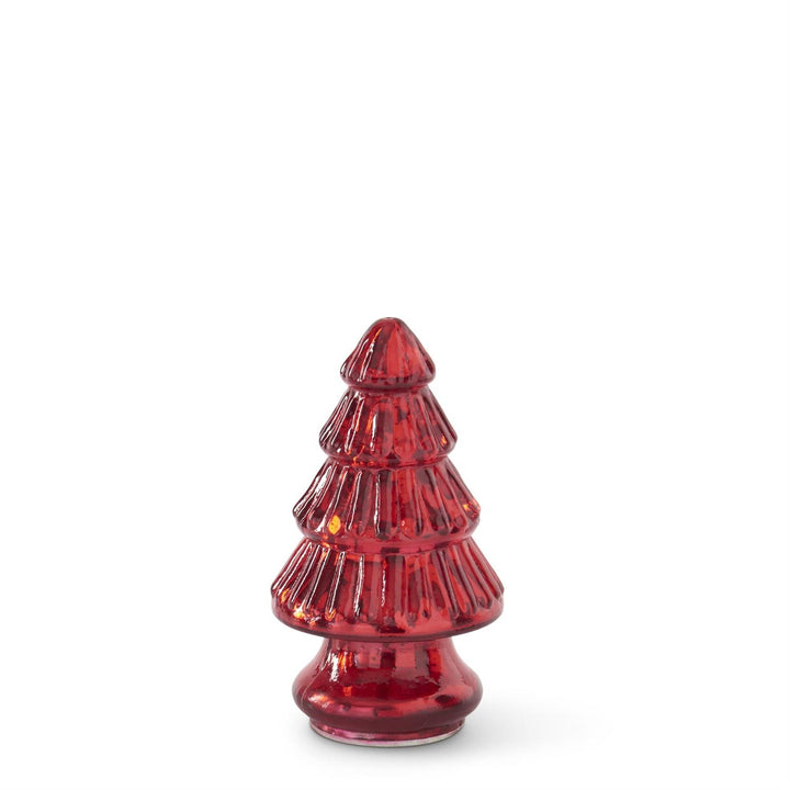 K & K Interiors Mini Antique Red Mercury Glass Christmas Tree - Style 3