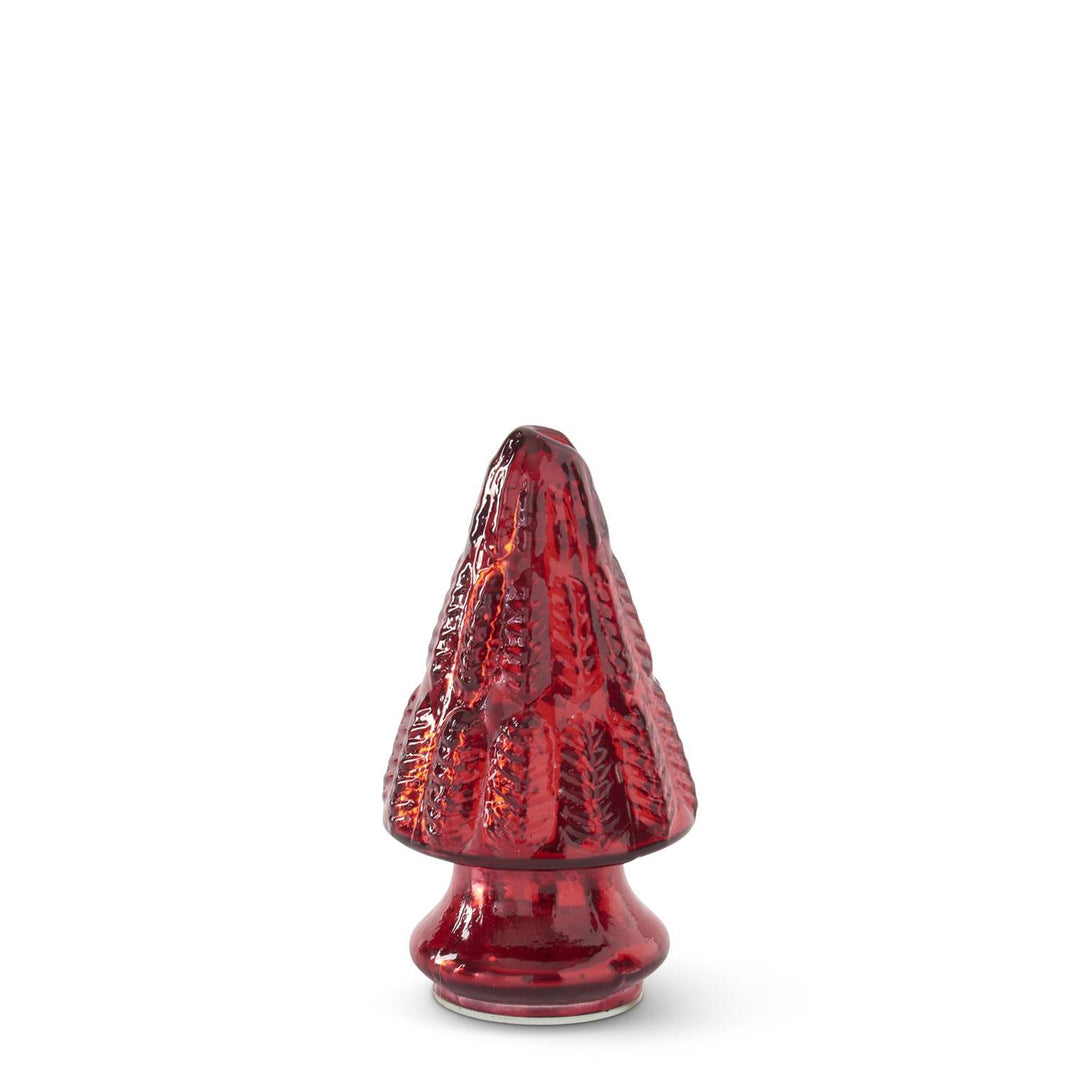 K & K Interiors Mini Antique Red Mercury Glass Christmas Tree - Style 2