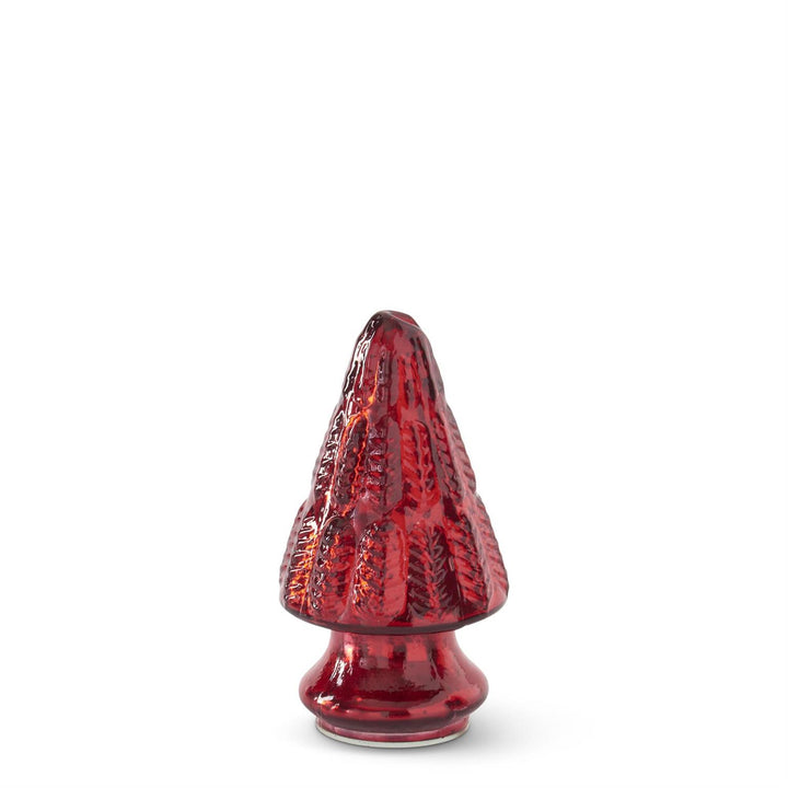 K & K Interiors Mini Antique Red Mercury Glass Christmas Tree - Style 2