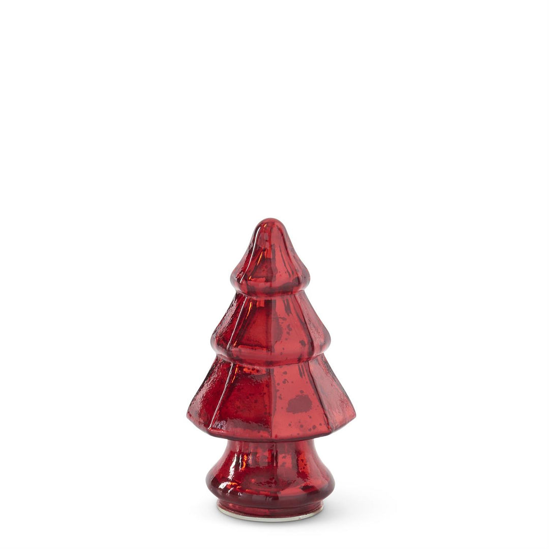 K & K Interiors Mini Antique Red Mercury Glass Christmas Tree - Style 4
