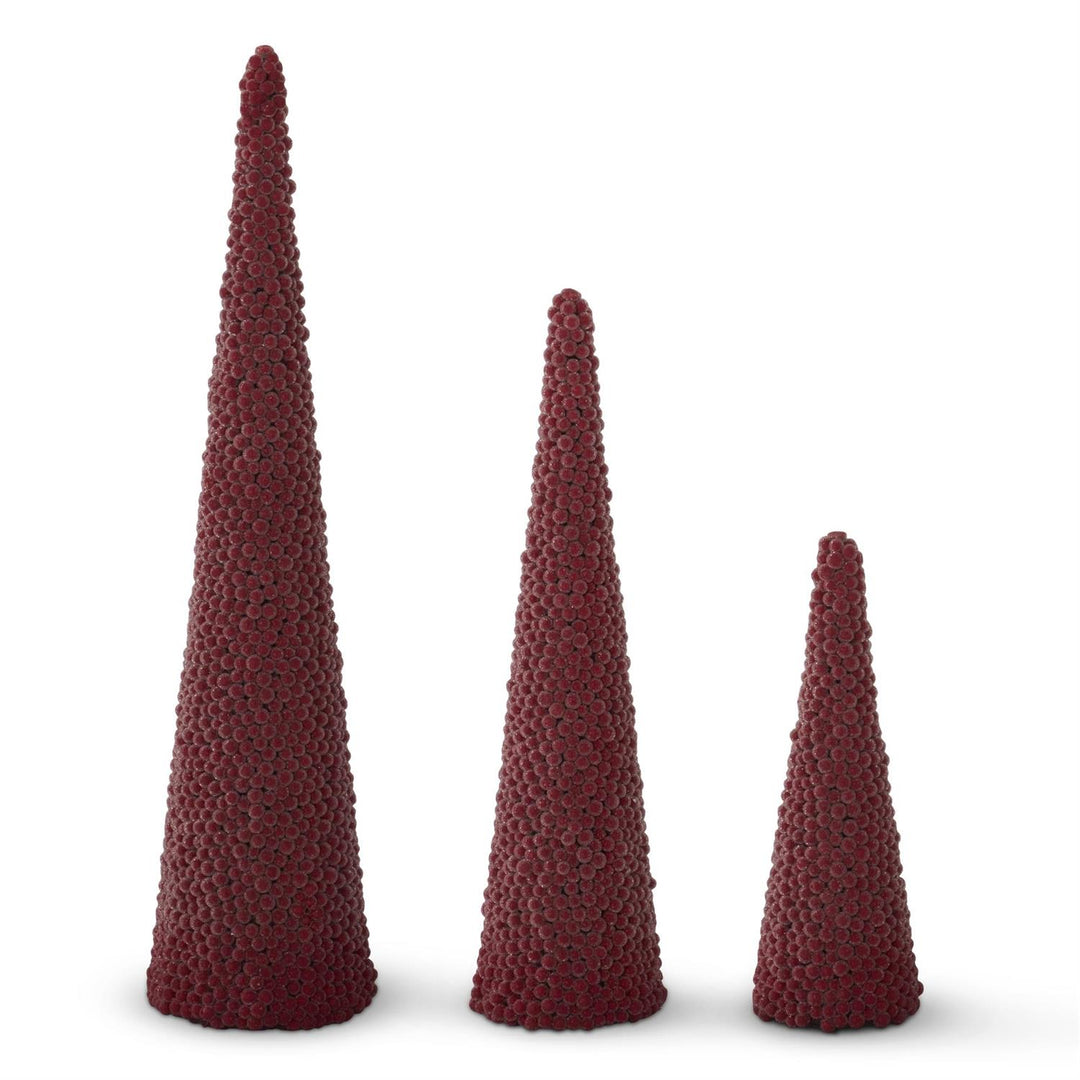 K & K Interiors Red Berry Cone Tree - 12.5"