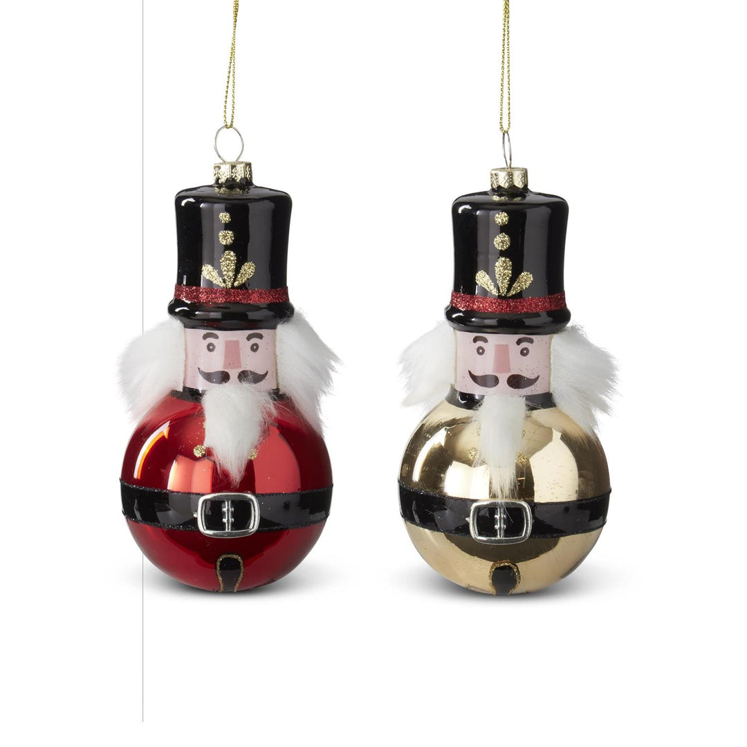 K & K Interiors Assorted Glass Solider Ornaments - 6"