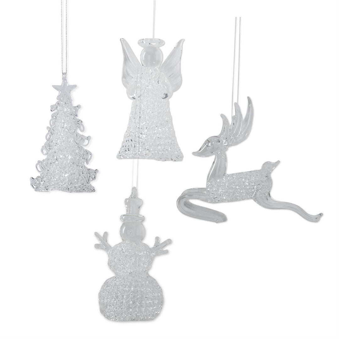 K & K Interiors Cut Glass Ornament - Angel