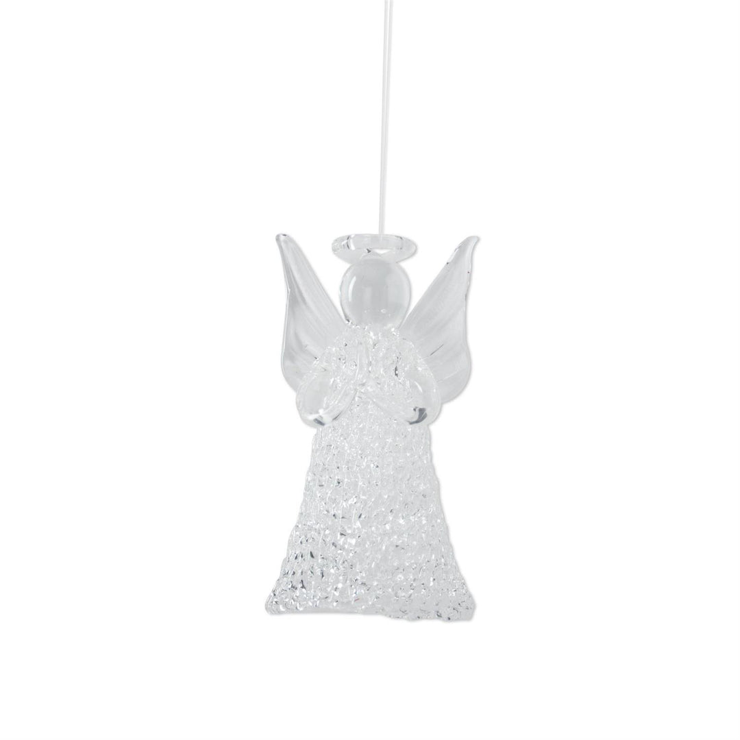 K & K Interiors Cut Glass Ornament - Angel