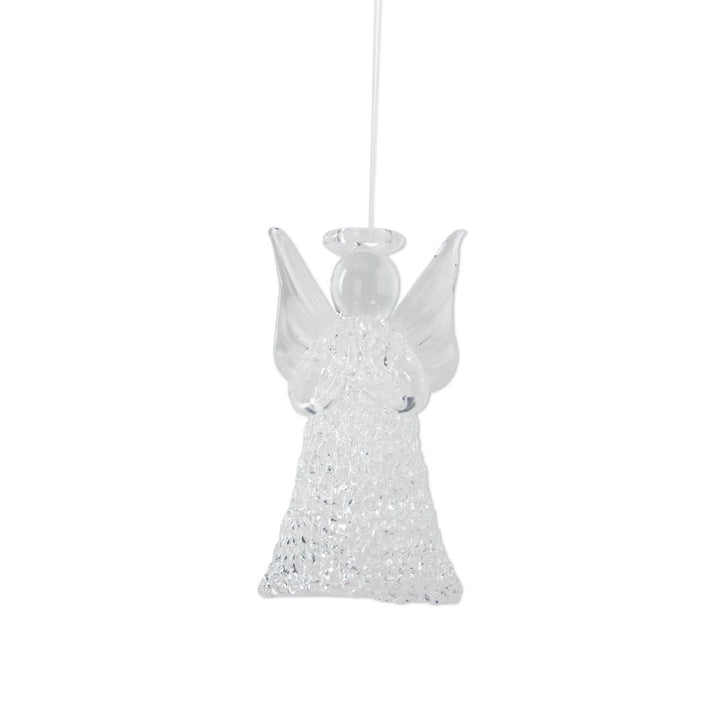 K & K Interiors Cut Glass Ornament - Angel