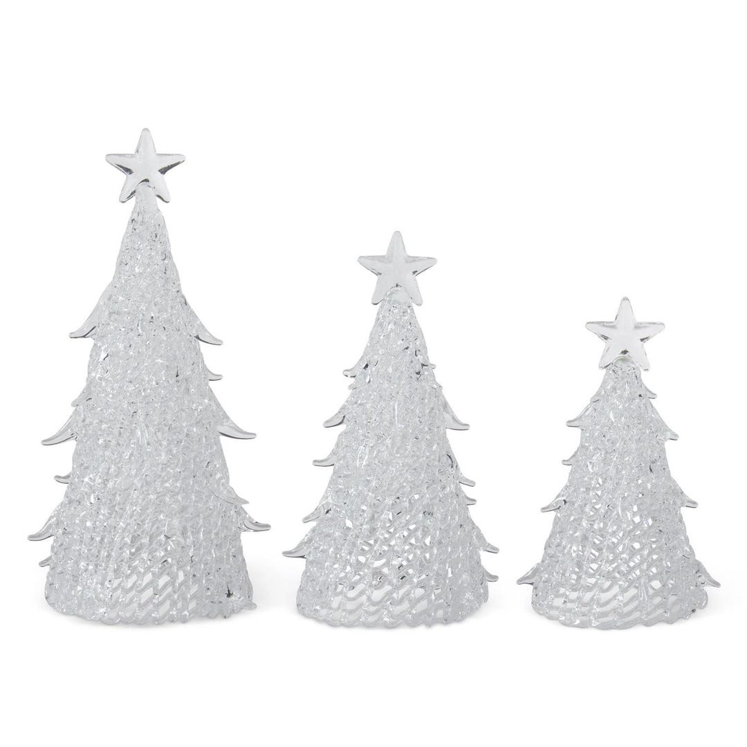 K & K Interiors Cut Glass Tabletop Christmas Tree w/Star Topper - 3.75"