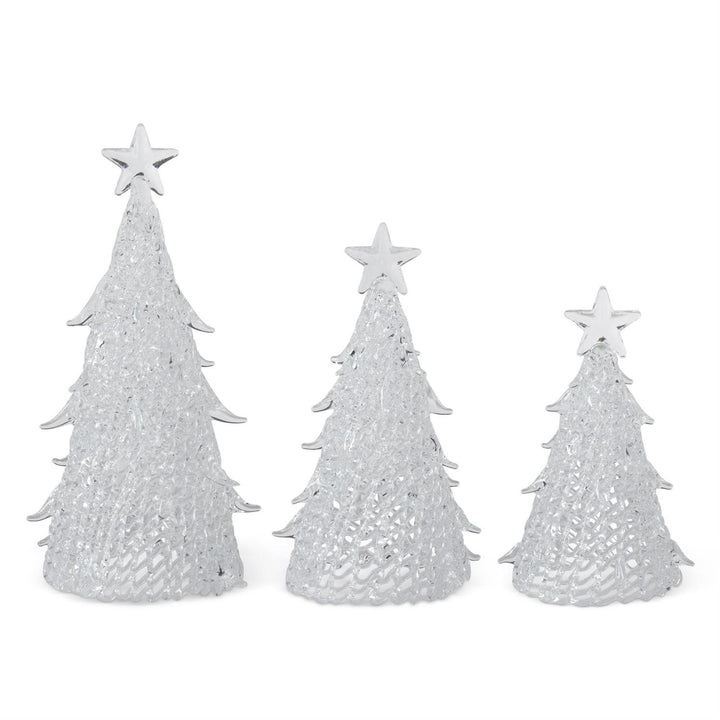 K & K Interiors Cut Glass Tabletop Christmas Tree w/Star Topper - 3.75"