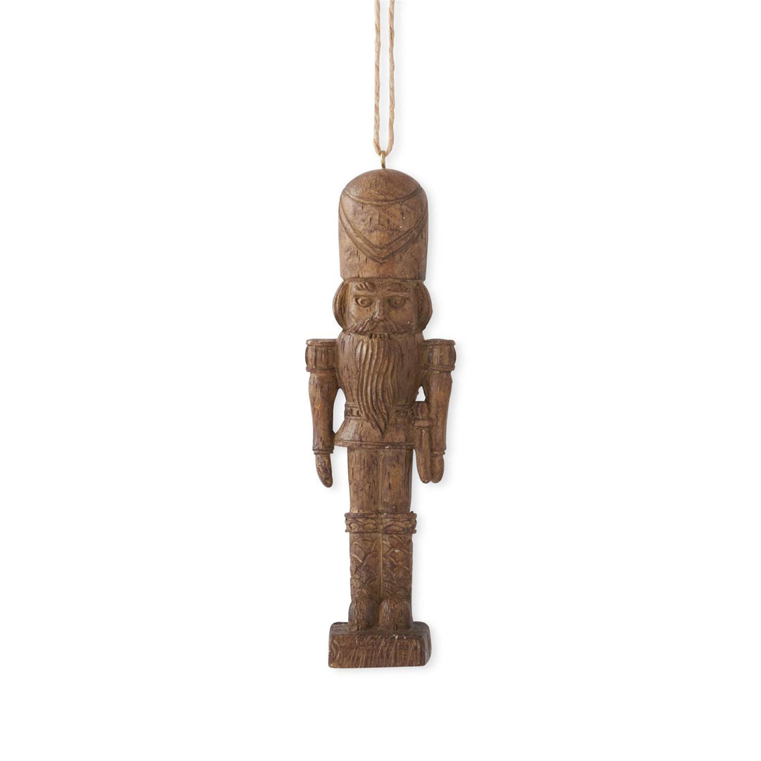 K & K Interiors Resin Faux Woodgrain Soldier Ornament - 6"