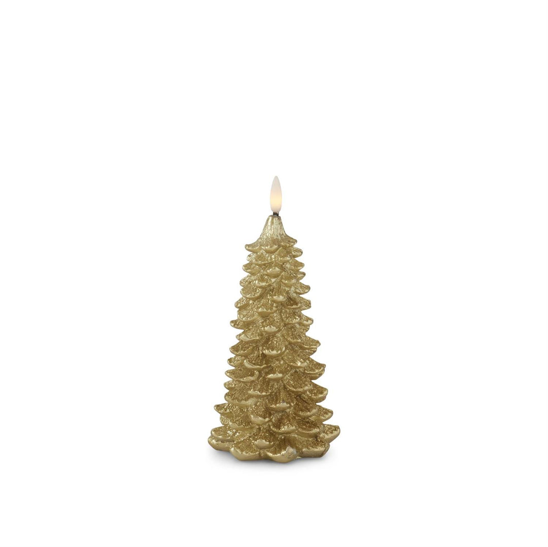 K & K Interiors Gold LED Christmas Tree Candles w/Timer - 6.25"