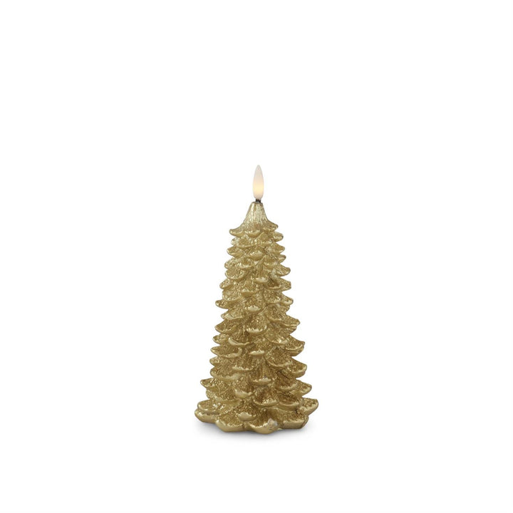 K & K Interiors Gold LED Christmas Tree Candles w/Timer - 6.25"