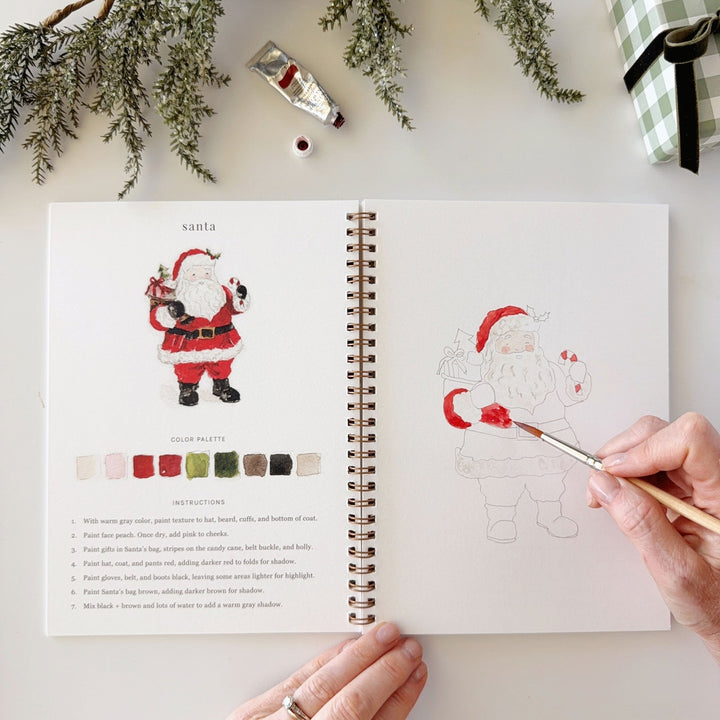Emily Lex Watercolor Workbook - Classic Christmas