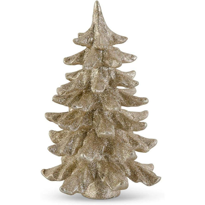 K & K Interiors Resin Gold Glittered Tree - 11"