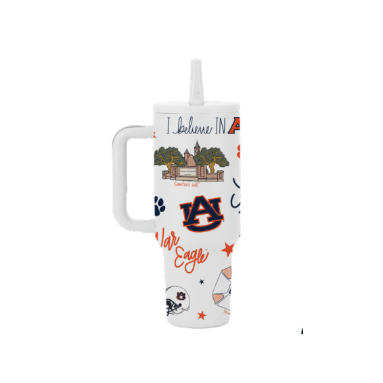 Mary Square To Go Tumbler 30oz - Auburn Tigers