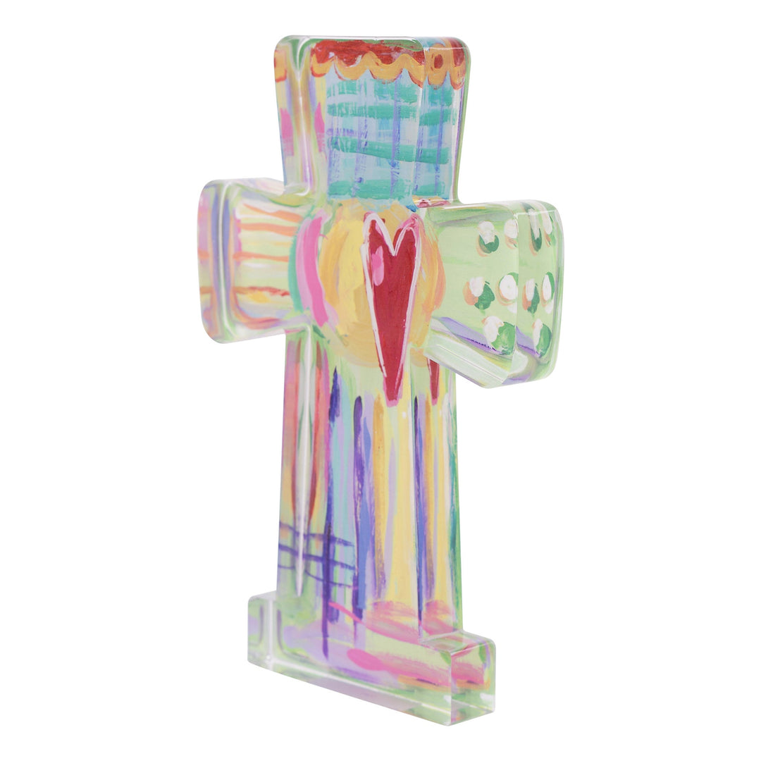 Glory Haus Funky Heart Acrylic Cross