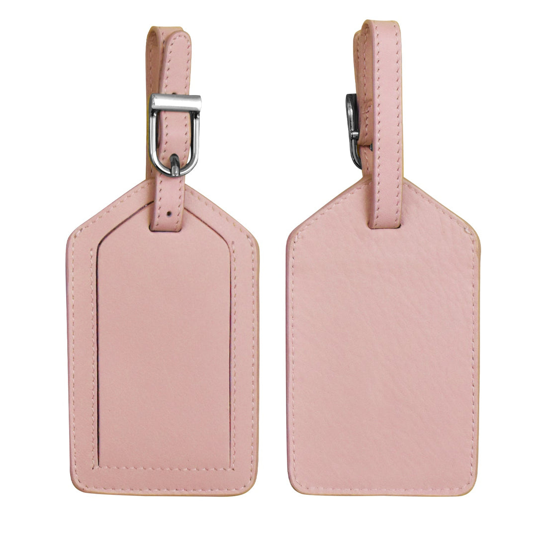 Leather Luggage Tag - Blush