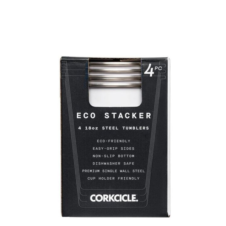 Corkcicle Eco Stacker - 18oz 4-Pack/Gloss White