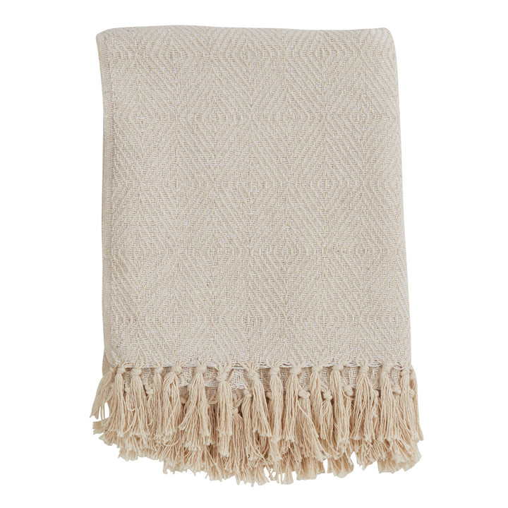 Saro Soft Cotton Diamond Weave Throw