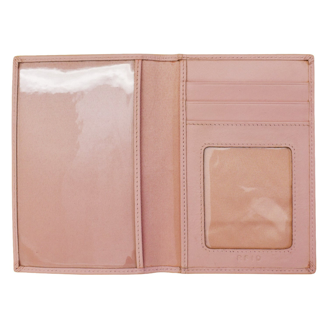 Leather Vaccine Passport Cover - Blush