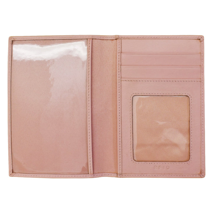 Leather Vaccine Passport Cover - Blush