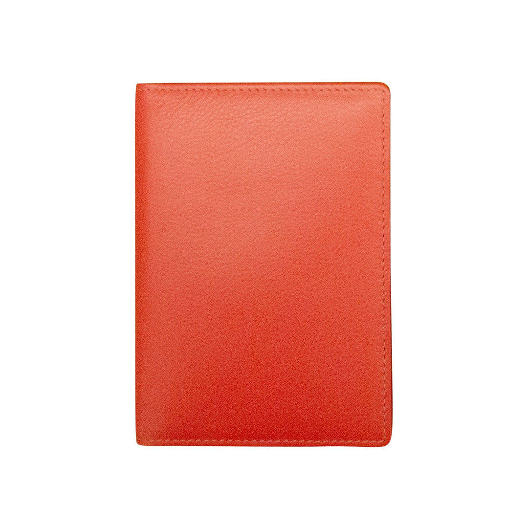 Leather Vaccine Passport Cover - Coral