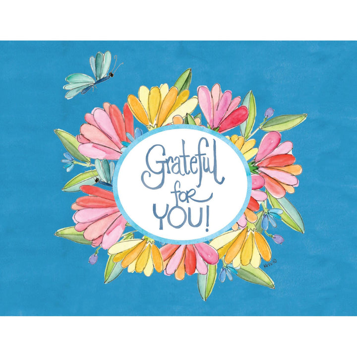 Kris-10's Creations Blue Butterfly Grateful Boxed Note Cards (10)