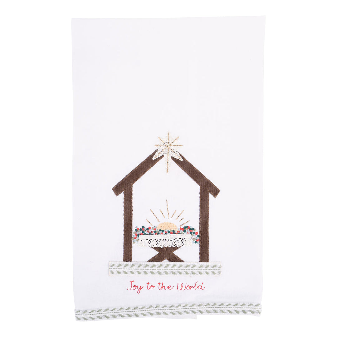 Glory Haus Joy to The World Nativity Tea Towel