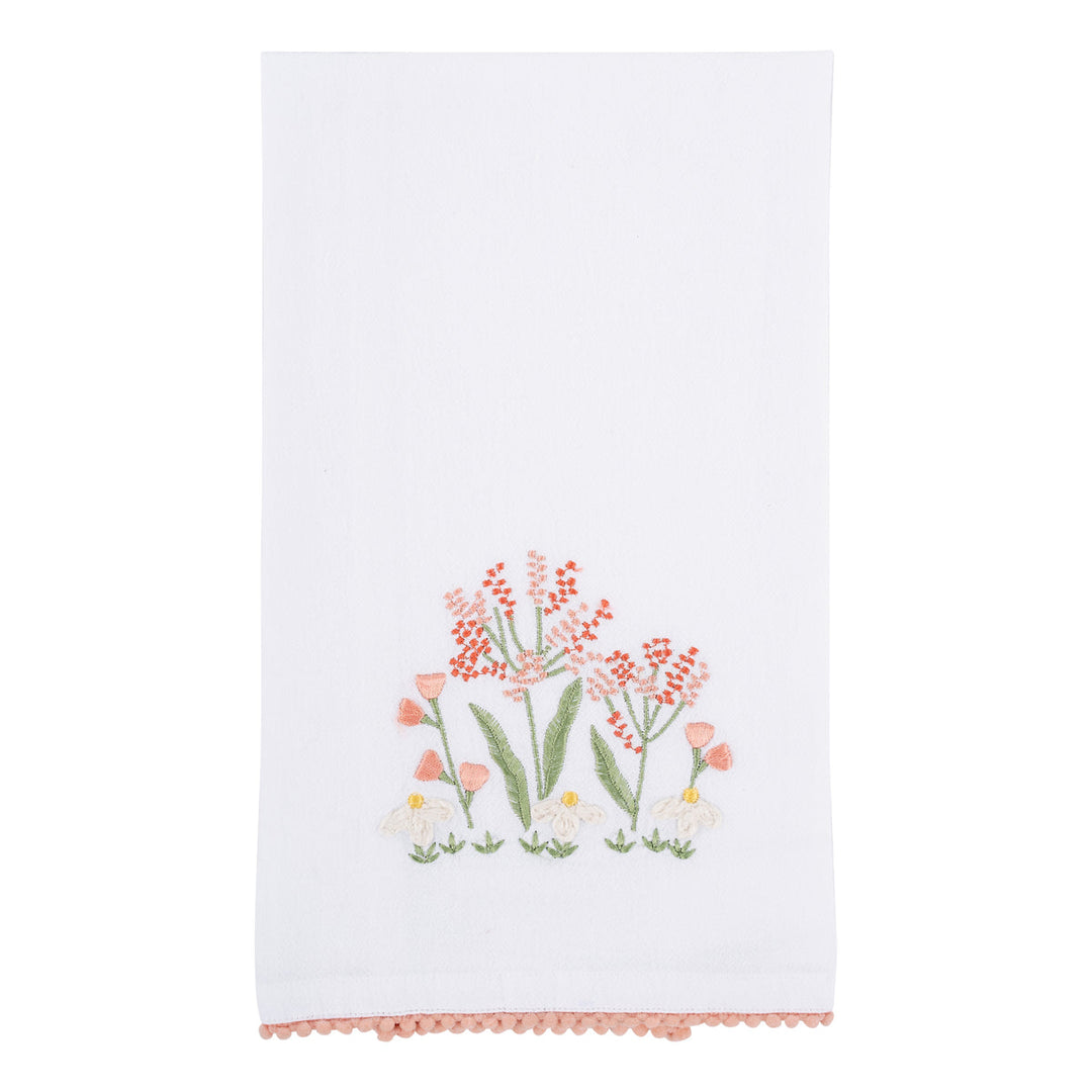 Glory Haus Pink Wildflowers Tea Towel