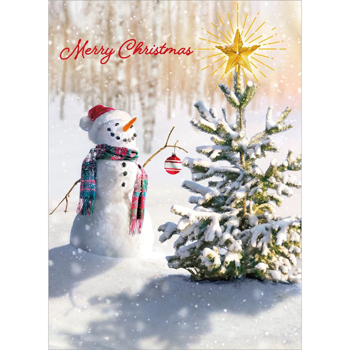 Avanti Press Snowman & Christmas Tree Christmas Card