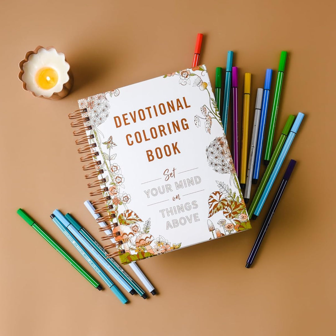 Set Your Mind on Things Above: Devotional Adult Coloring Book