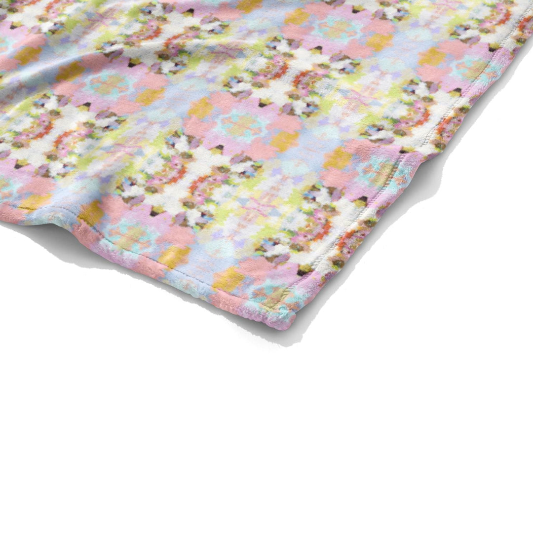 Laura Park Brooks Avenue Pink Fleece Blanket