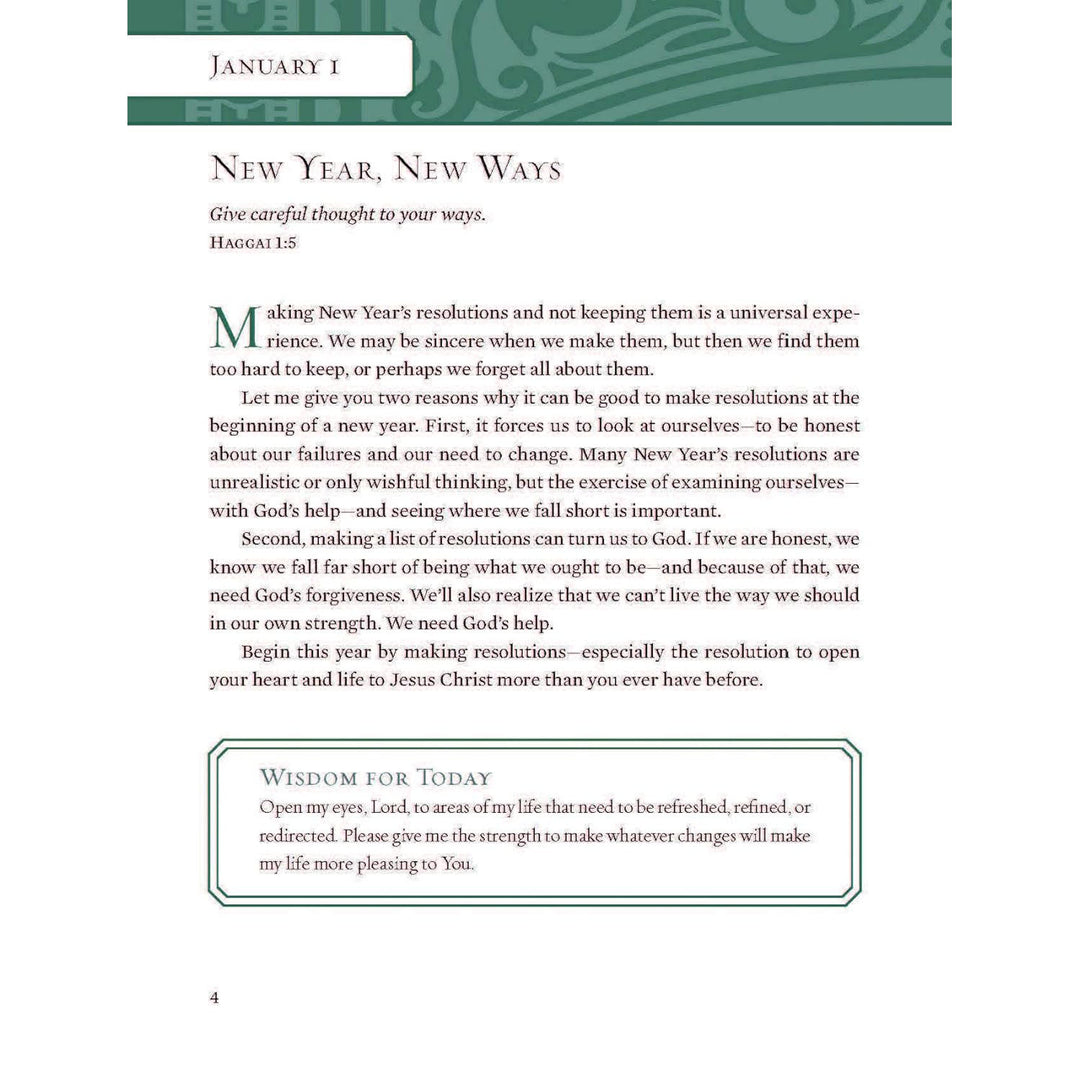 Wisdom for Each Day: Daily Devotions to Guide Your Life and Grow Your Faith