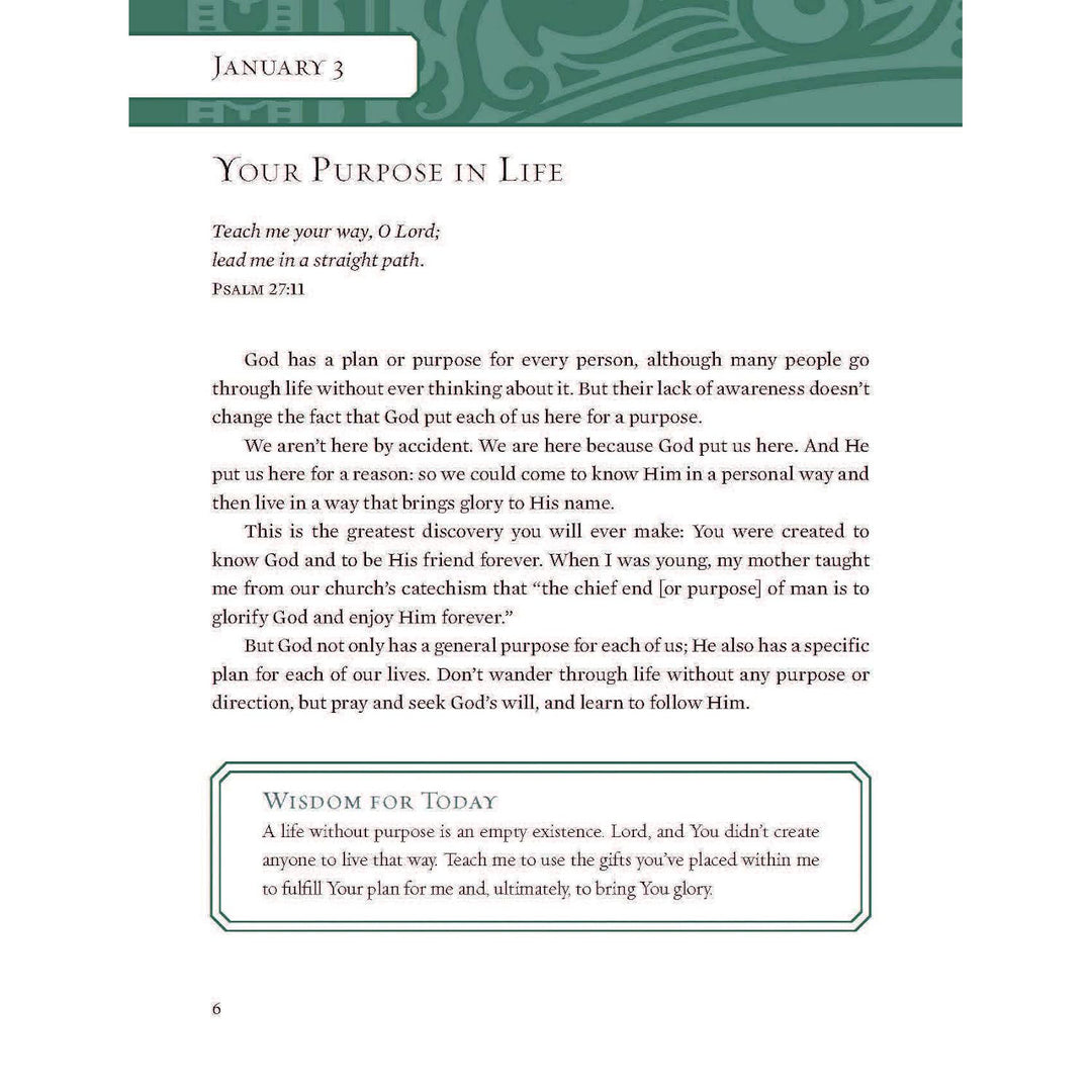 Wisdom for Each Day: Daily Devotions to Guide Your Life and Grow Your Faith