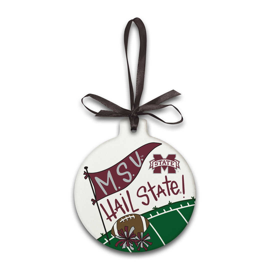 Magnolia Lane Stone Ornament - Mississippi State