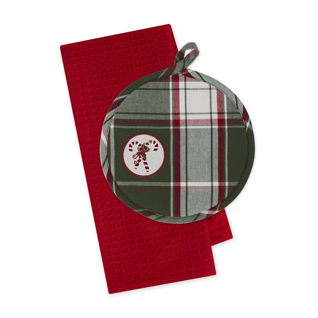 DII Candy Cane Potholder Gift Set