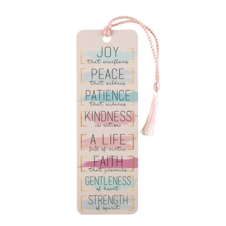 Joy Peace Patience Kind Tassel Bookmark