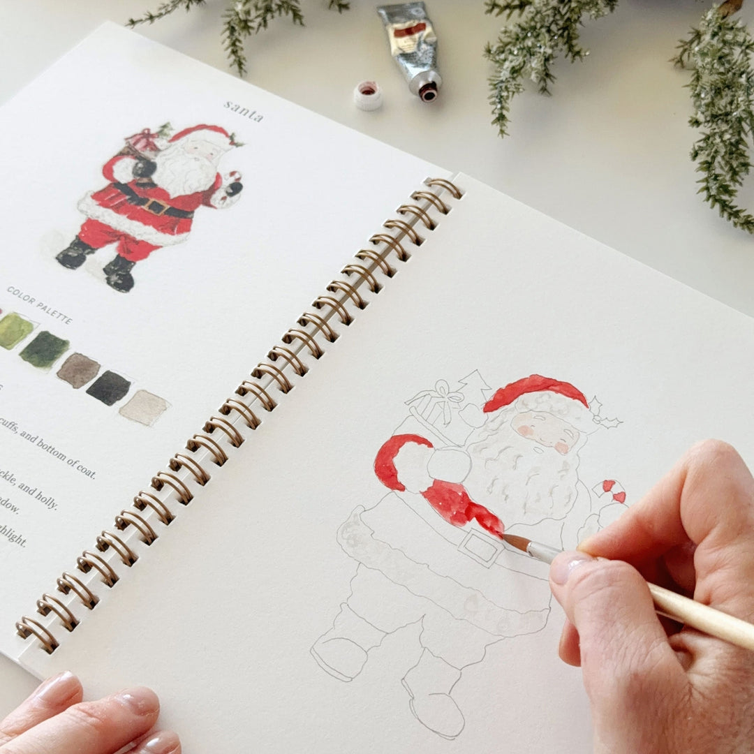 Emily Lex Watercolor Workbook - Classic Christmas