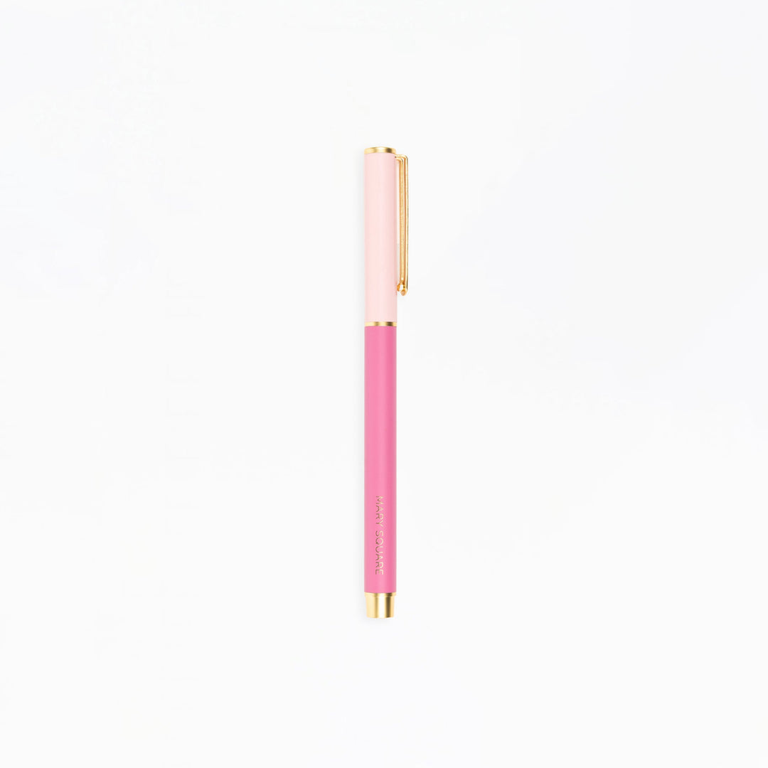Mary Square Snap Cap Pen Colorblock Blush