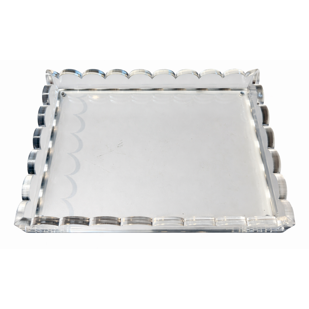 Scallop Acrylic Tray 7 x 9 - Clear