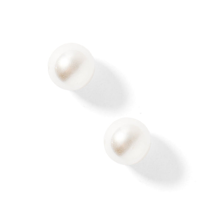 Linny Co Screwback Stud Earrings - Payton Pearl White 5mm